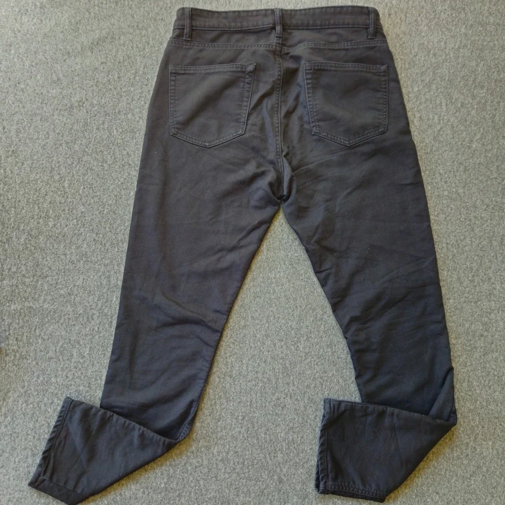Quince 5-Pocket Pants 30x30 Black Slim Straight Stretch Grunge Indie Sleaze